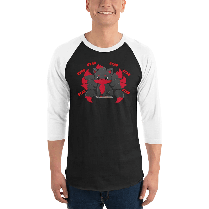 Nightblade Fox 3/4 Sleeve Raglan Shirt product image (1)