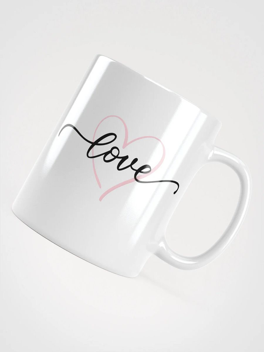 White Glossy Mug Love Heart product image (4)