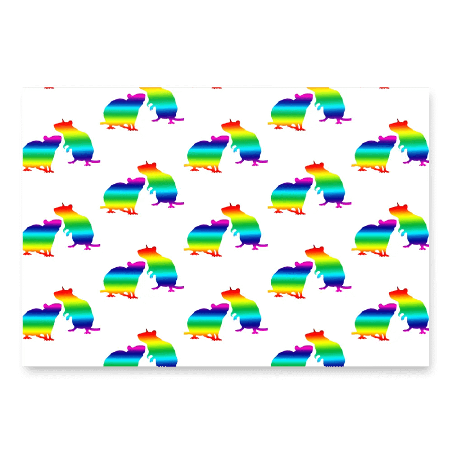 rainbow rats wrapping paper x 3 product image (7)