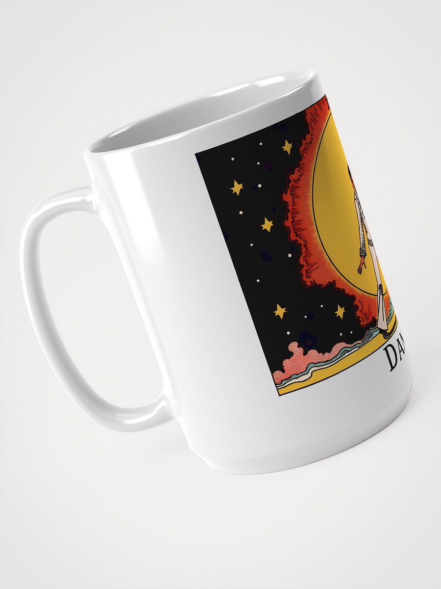 Cosmic Dance Tarot Card | 'Dance It Off' Sun & Stars Print Glossy Mug product image (3)