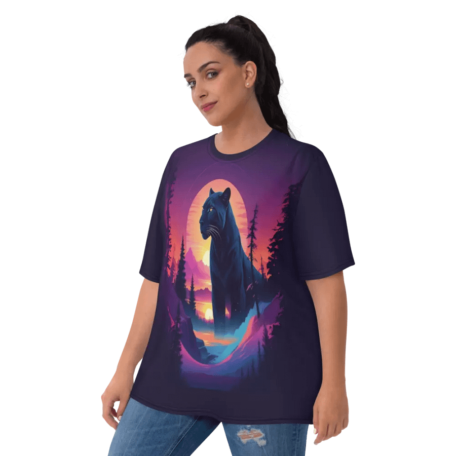Cougar Panther Sunset All Over Print T-shirt product image (10)