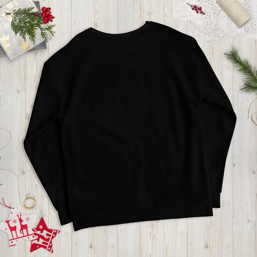 Black Large Print Crewneck Sweater product image (12)