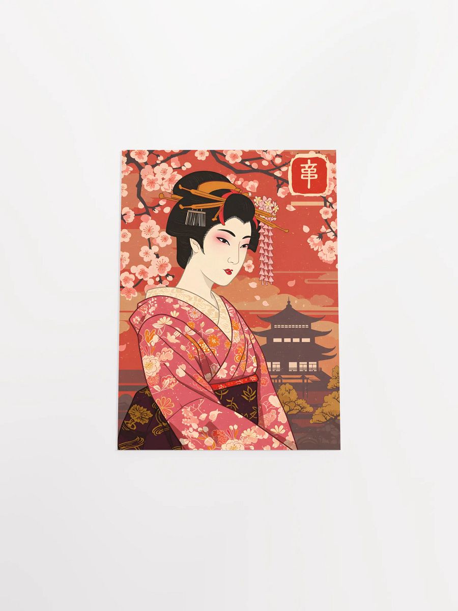 Geisha Framed by Cherry Blossoms Poster product image (28)