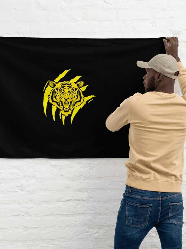 Bandera completa con diseño de tigre feroz product image (1)