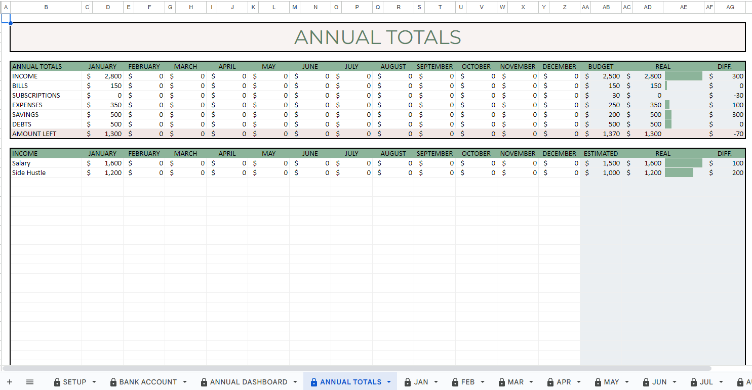 Budget, Debt Payoff and Net Worth Tracker product image (6)