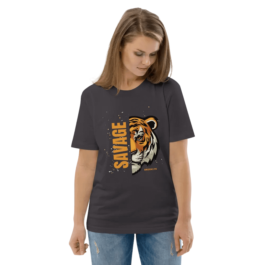 Glitch Tiger Organic Tee product image (140)