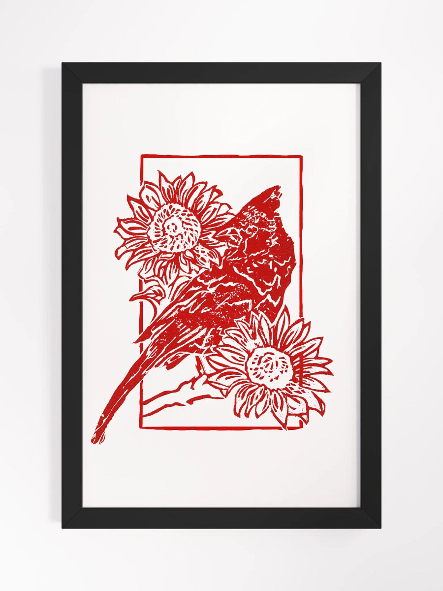 Bird Print in Red product image (1)