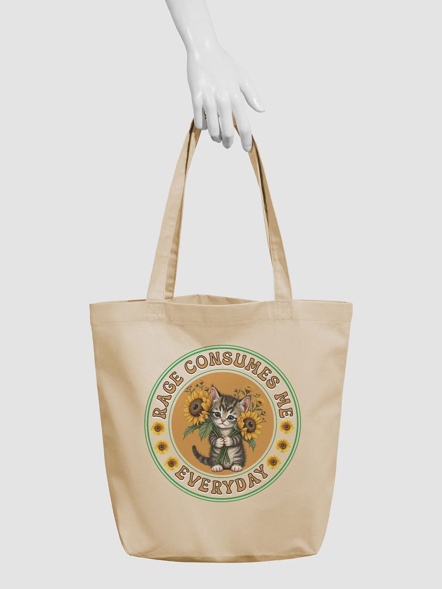 Rage Consumes Me Everyday Cat And Sunflower Tote Bag product image (6)