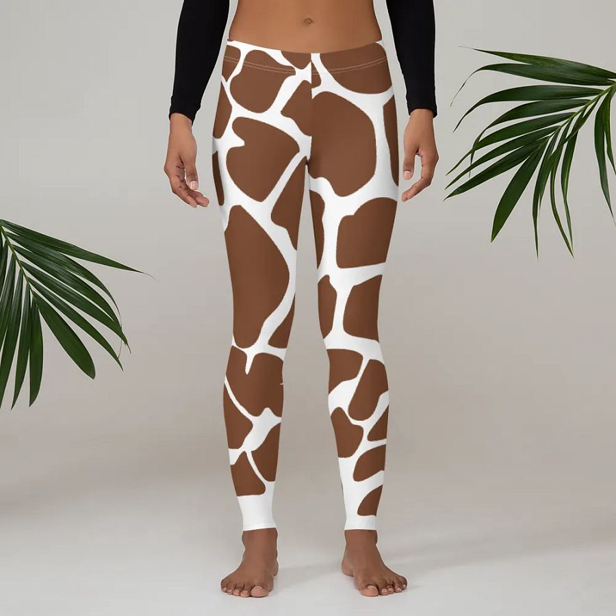 Dark Giraffe Print Leggings – Bold, Sleek & Ultra-Stylish for Any Occasion product image (3)