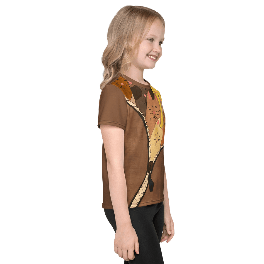 "Unleash The Cats" Kid's Tee (Brown) product image (4)