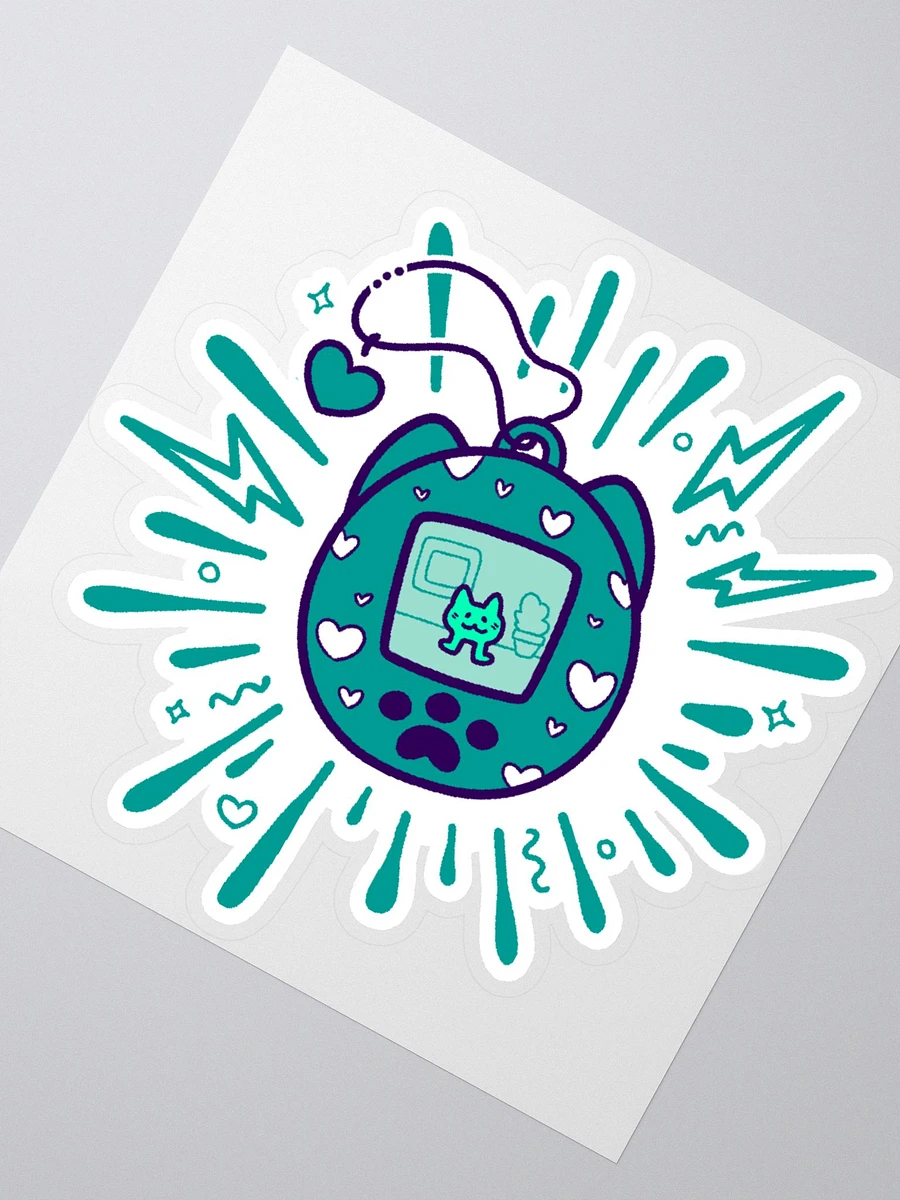 Lovely Digital Meow Sticker - Teal product image (4)