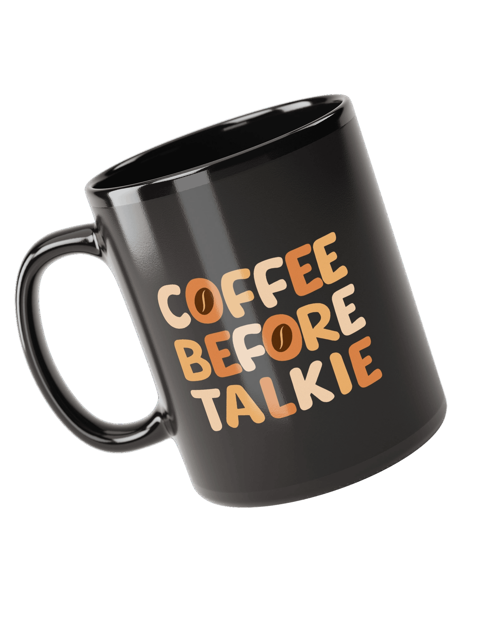 Coffee Before Talkie | Black Glossy Mug product image (4)