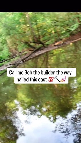 Dropped a tiny 2cm 1.5g spoon right in front of a snag covered log like I was one of those cool flick casters on here. Pulled...