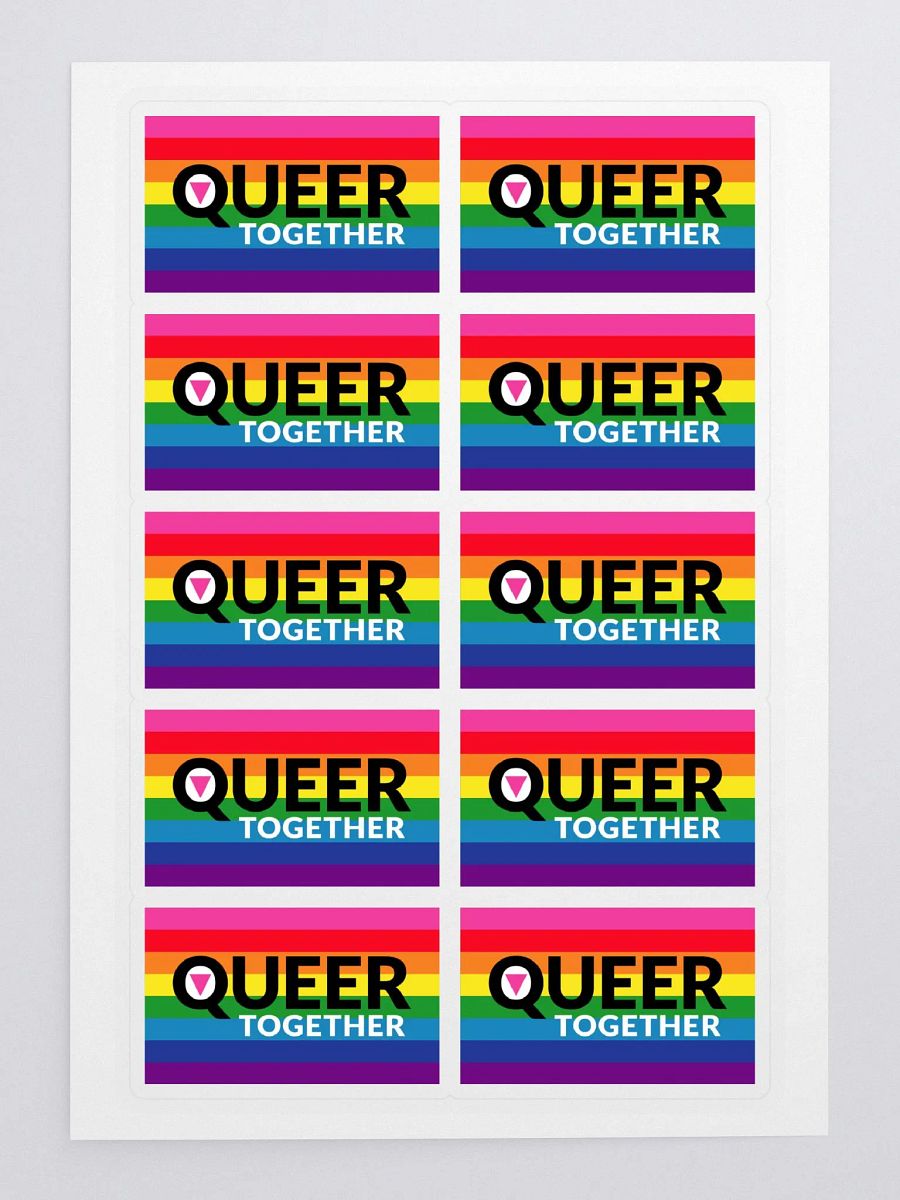 Queer Together Rainbow Flag - Stickers product image (3)