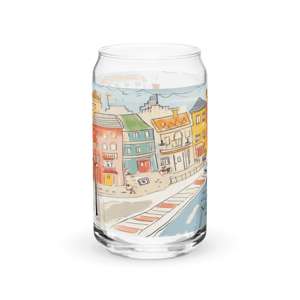 'No Nos Avergonzamos de las Buenas Noticias' Town Village Can-Shaped Glass product image (4)