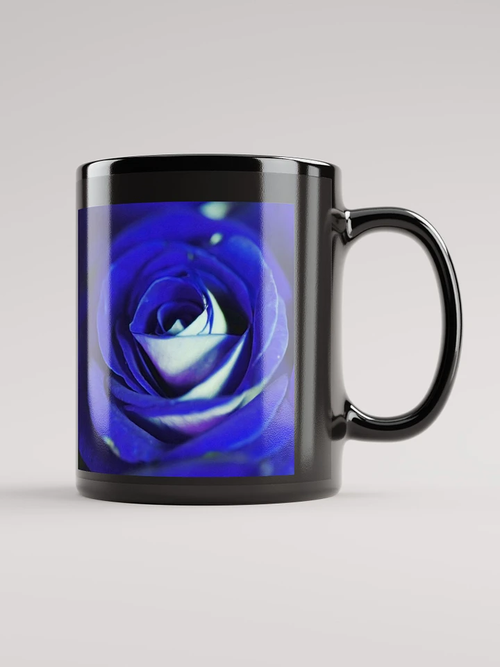 Blue Rose Black Coffee Mug product image (1)