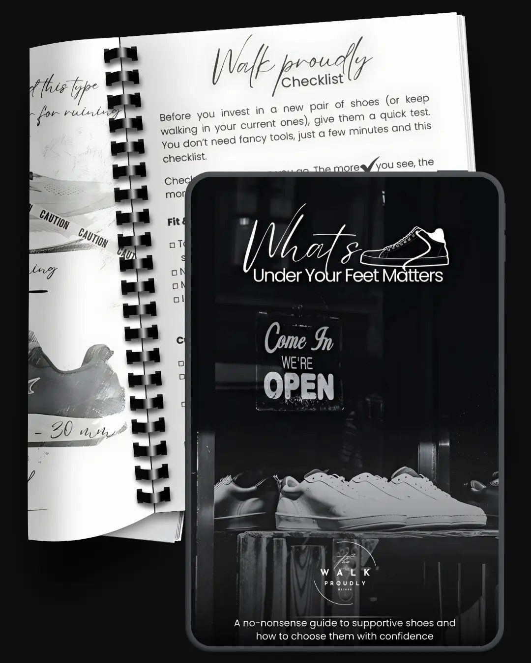 Ebook 4, walkproudly, plantar fasciitis, heel pain, What's Under Your Feet Matters