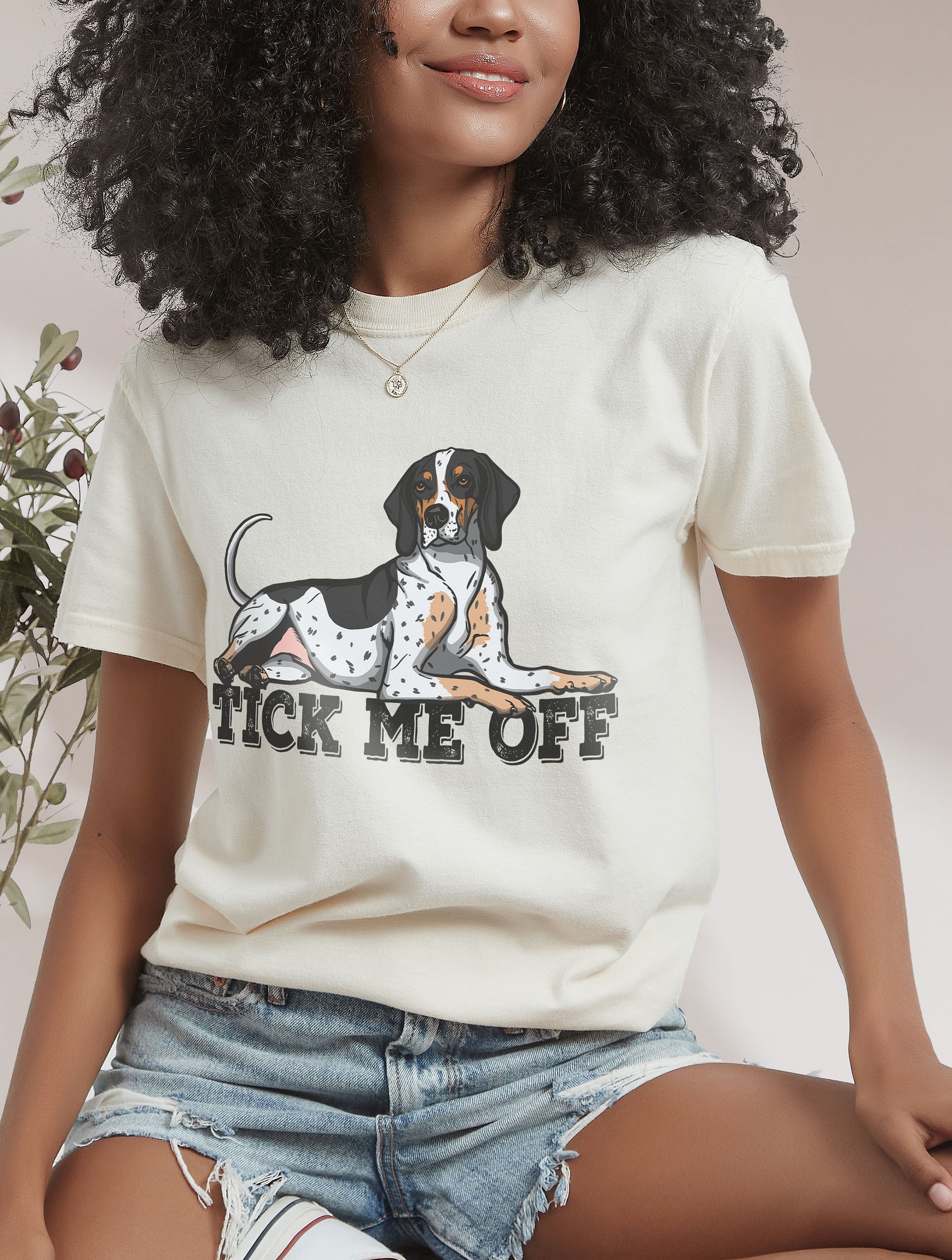 Tick Me Off T-Shirt of a Bluetick Coonhound | Funny T-Shirt for Coonhound Paw-rents product image (16)