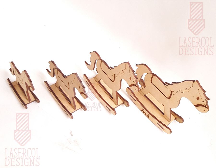 Rocking Horse (4 sizes) - Laser Cut Files product image (8)