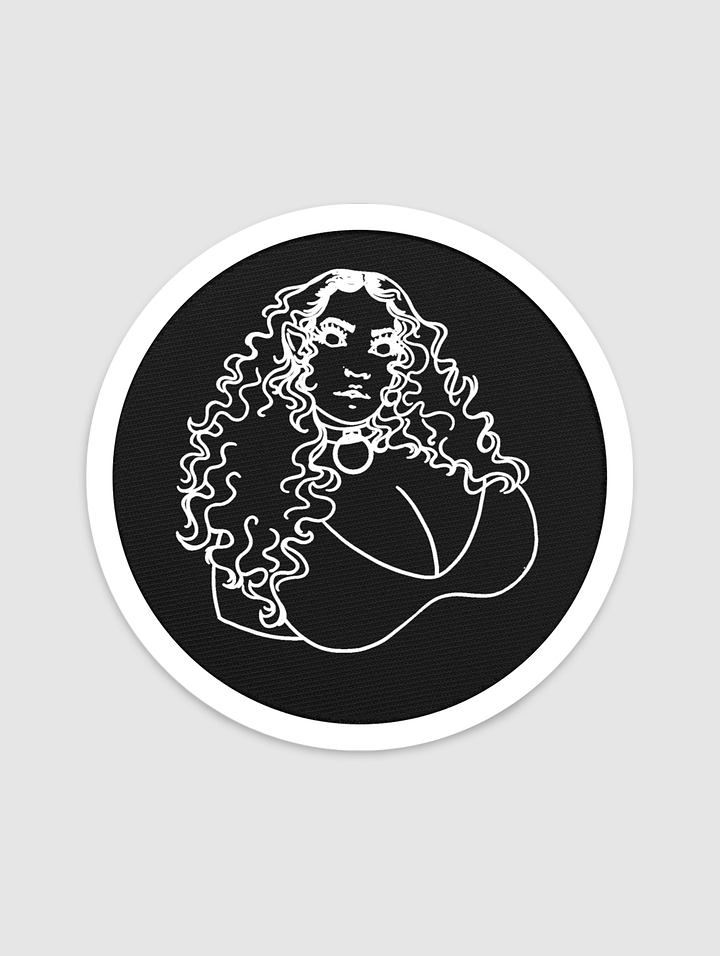 Waifu outline (W) Embroidered patch product image (1)