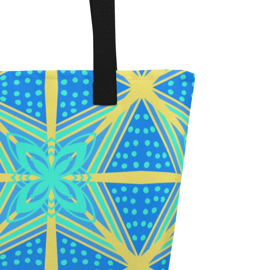 Blue and Yellow Pattern All Over Print Tote product image (3)