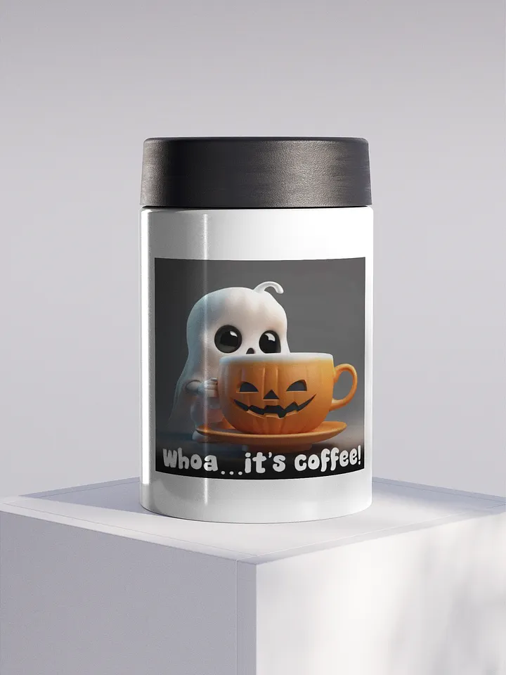 Spooky Coffee Ghost Stainless Steel Koozie product image (1)