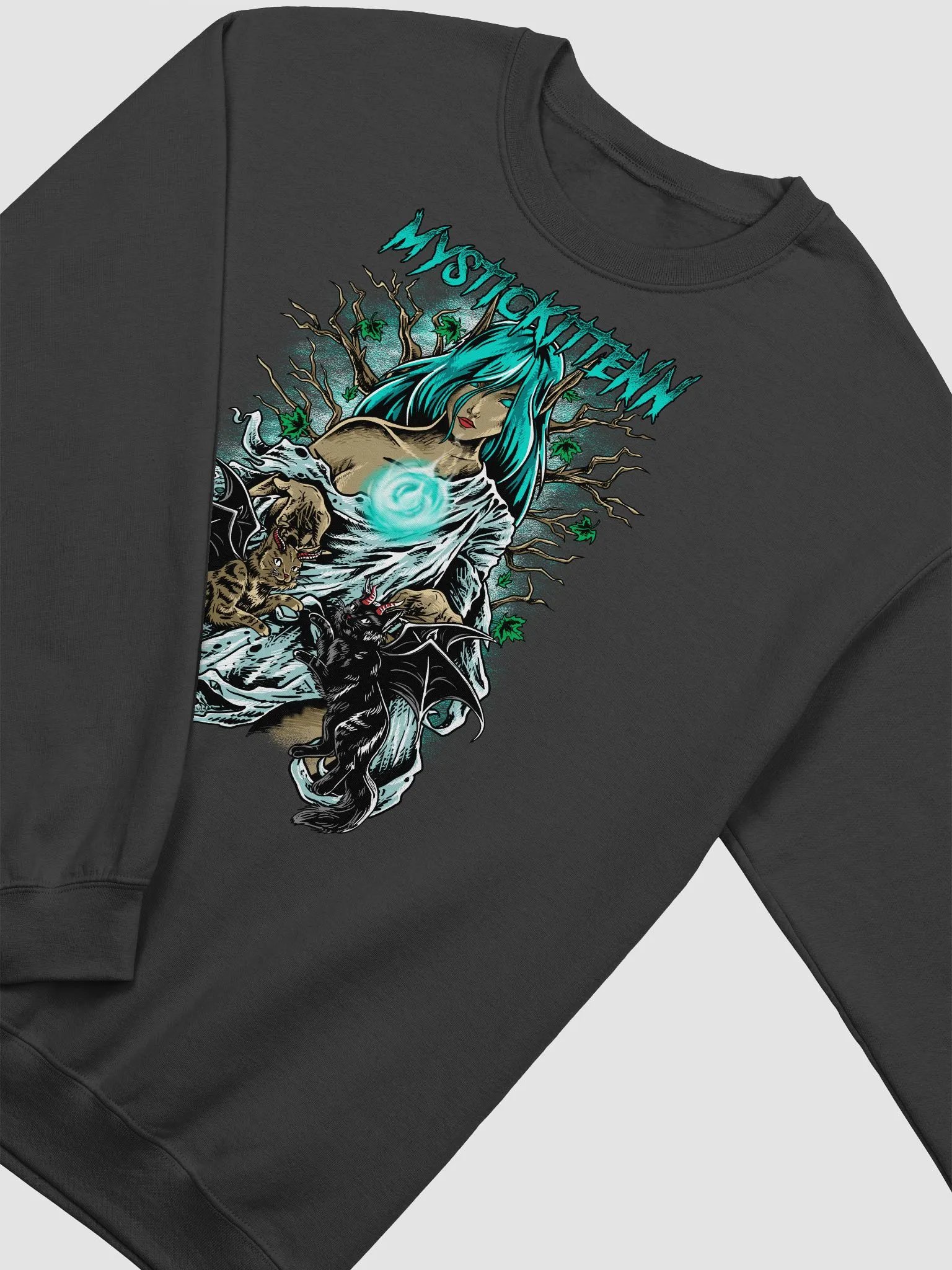 MysticKittenn Graphic // Gildan Classic Crewneck Sweatshirt product image (14)