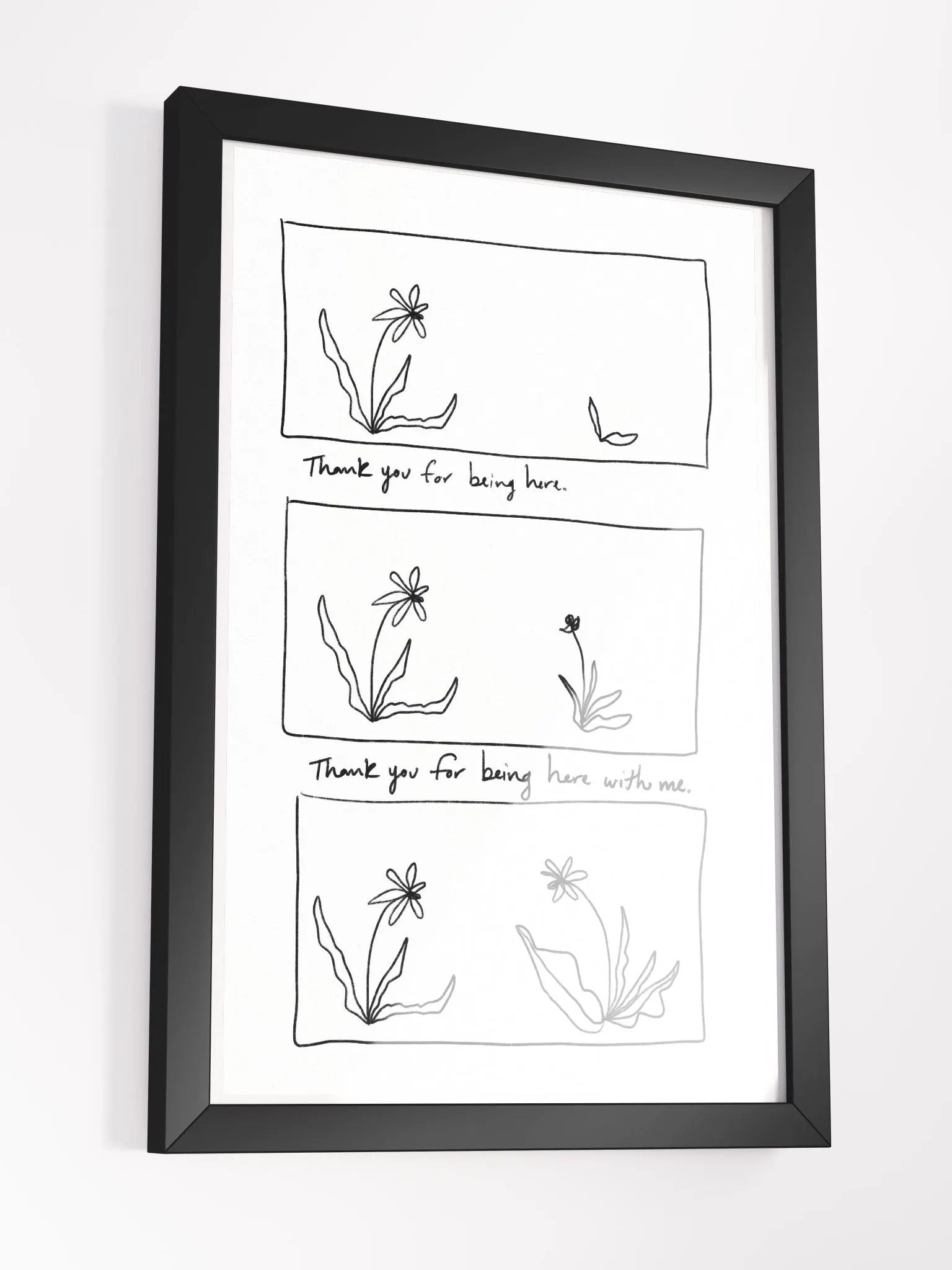 Thank You For Being Here Framed Art Print product image (3)