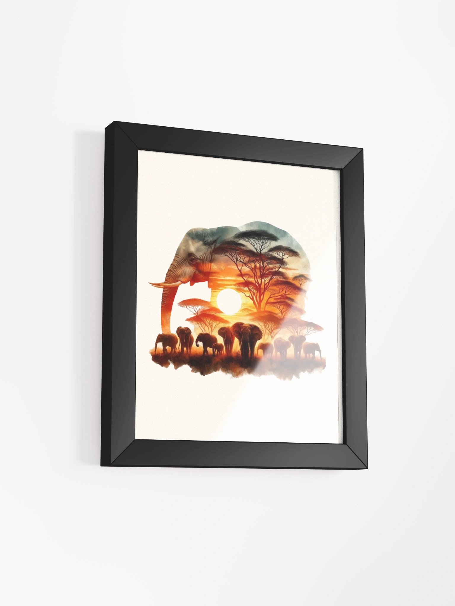 Sunset Serenity Elephant Framed Poster product image (2)