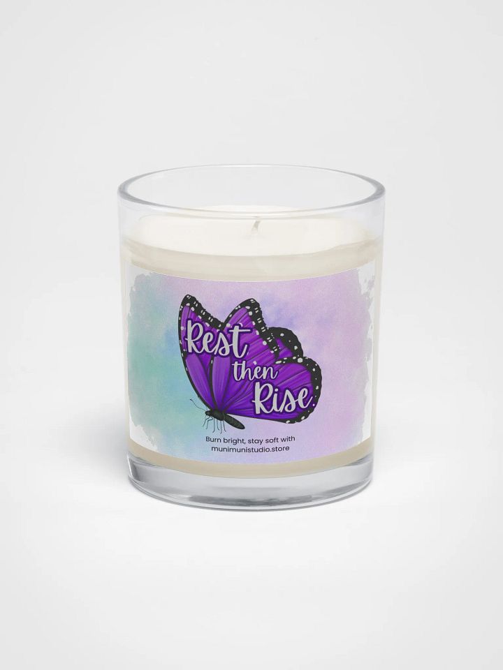 Rest then Rise – Purple Butterfly Soy Candle product image (1)