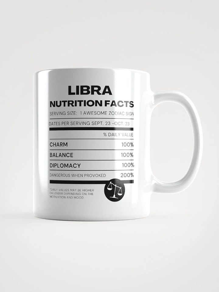 Libra Nutrition Facts Mug product image (2)