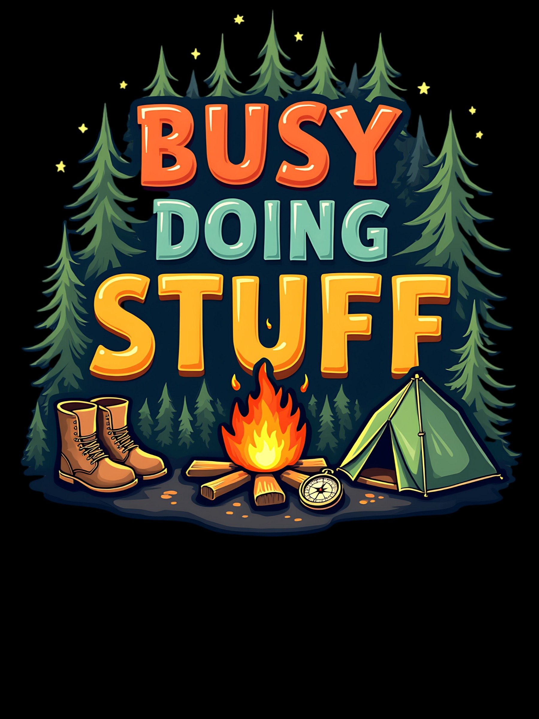 Busy Doing Stuff Funny Camping Outdoor Adventure product image (1)