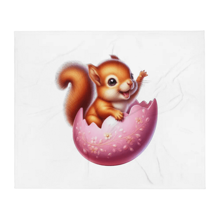 Squirrel Easter Egg - Throw Blanket product image (1)