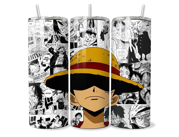 One Piece - Monkey D. Luffy Shadowed Straw Hat Tumbler - 20oz Stainless Steel product image (1)