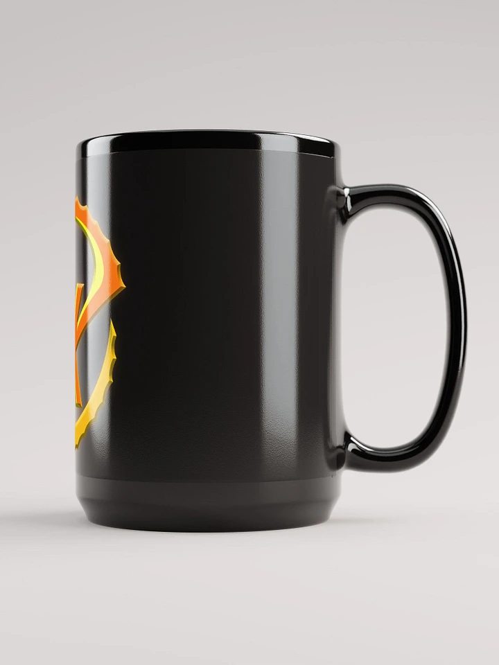 Black Glossy Mug with main logo product image (1)