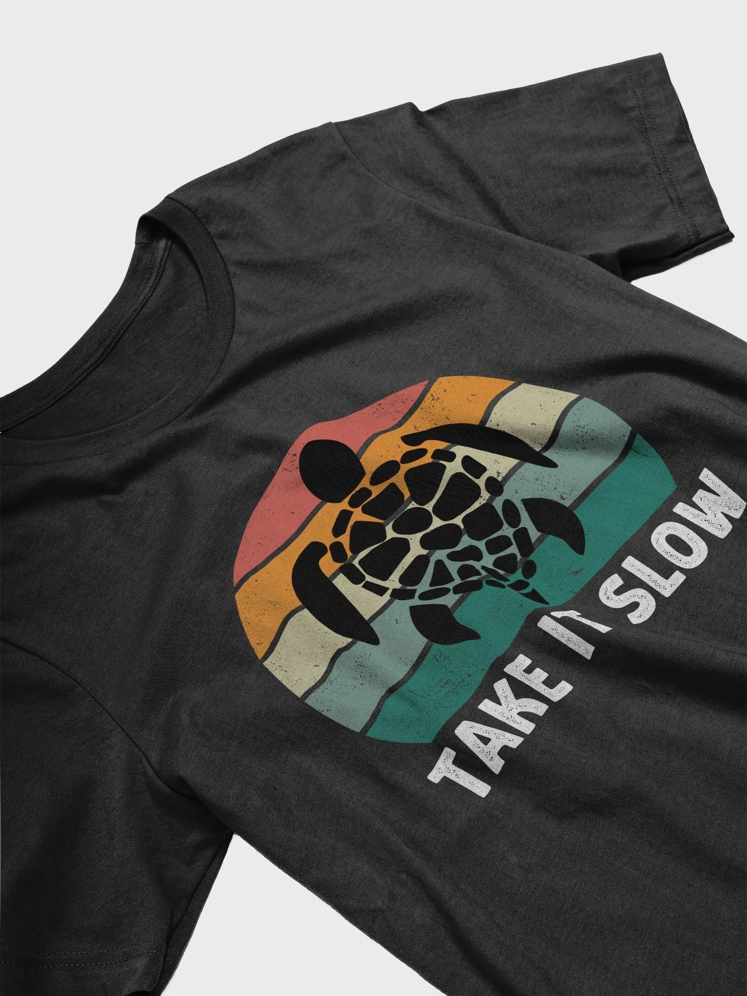 Take It Slow Turtle Vintage Earth Day T-Shirt product image (3)