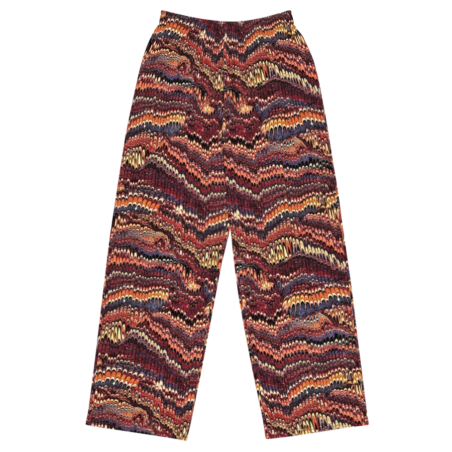 Earthtone Marbling Pattern Wideleg Pants product image (2)