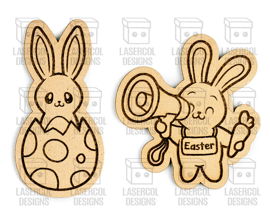 Easter Bunny Paint Kit DIY Cut Outs Set 3 - Laser Cut Files product image (6)