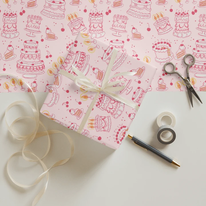 Wrapping Paper - Cute frilly cakes product image (1)