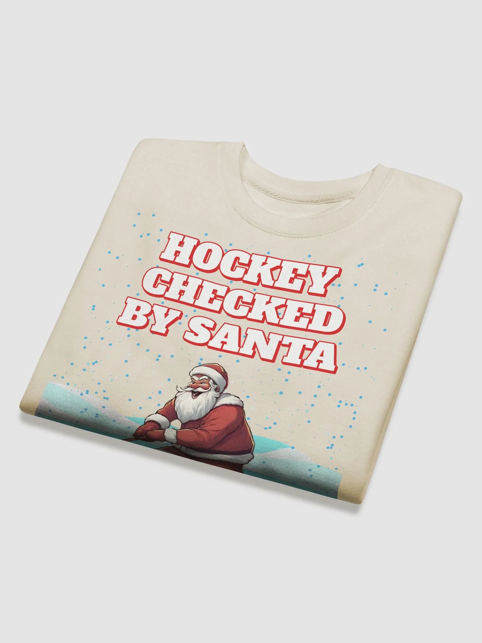 Hockey Checked By Santa Christmas Sweatshirt product image (30)