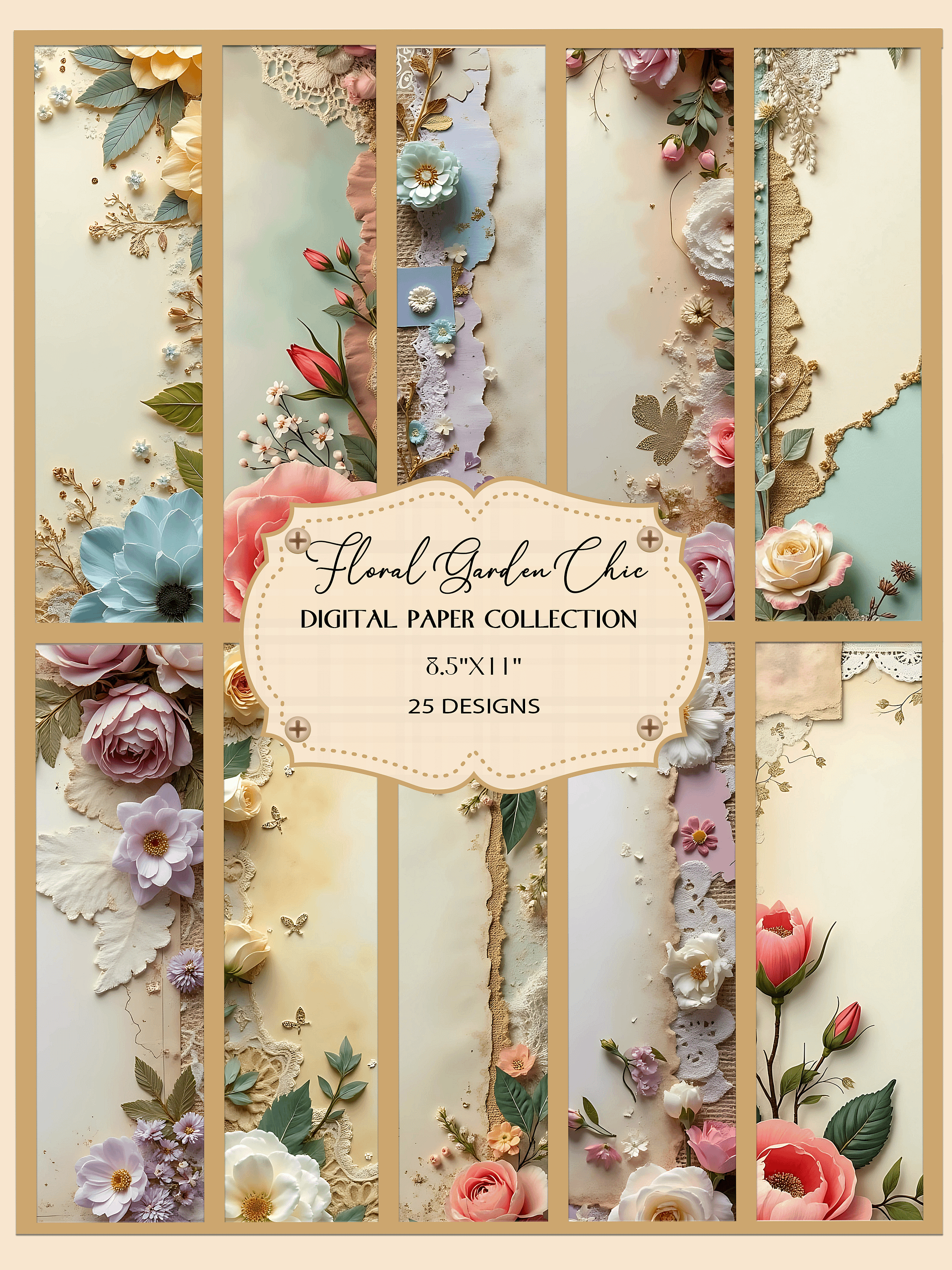 Floral Garden Chic Digital Art Collection product image (1)