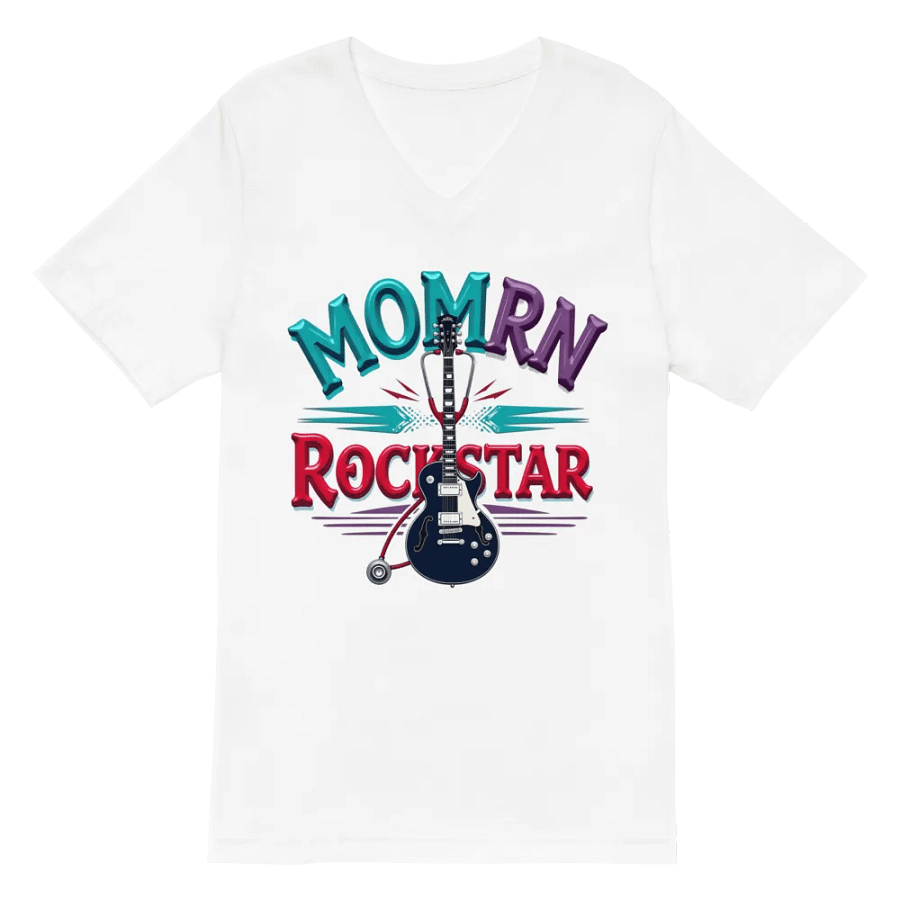 Rockstar Mom RN V-Neck Tee product image (6)