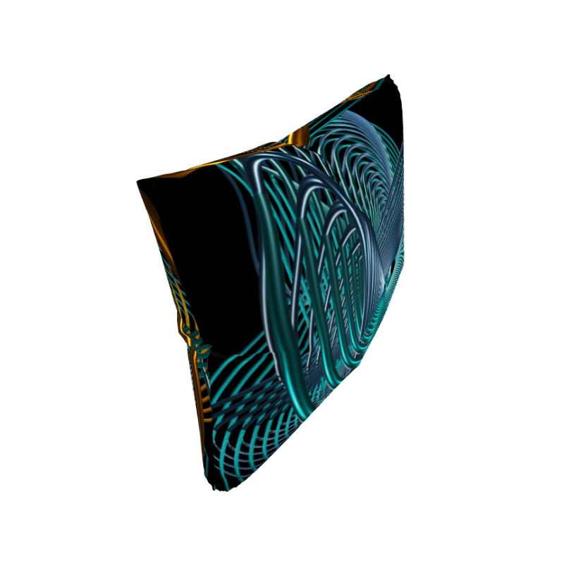 Oscilloscopic Dance 1+2 - Lissajous Figures Mathematical Art Pillow product image (3)