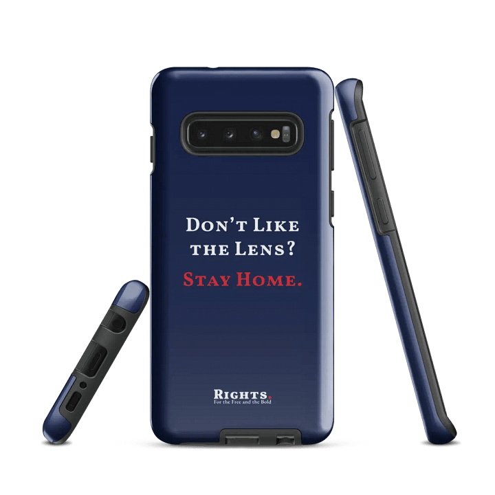Don't Like the Lens? Stay Home. Samsung® Tough Case in Blue product image (1)