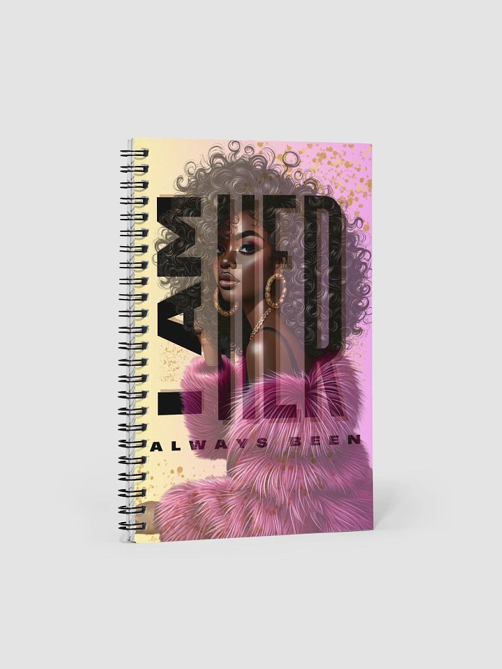 “I AM HER.” Soft Life Notebook – Pink & Gold Spiral Journal product image (1)