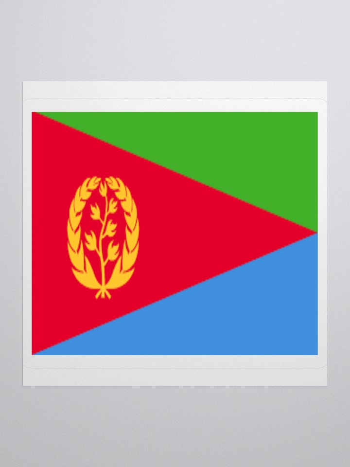 Eritrea Flag Sticker | Wreath and Olive Branch Design | Durable Vinyl | 3 Sizes product image (1)