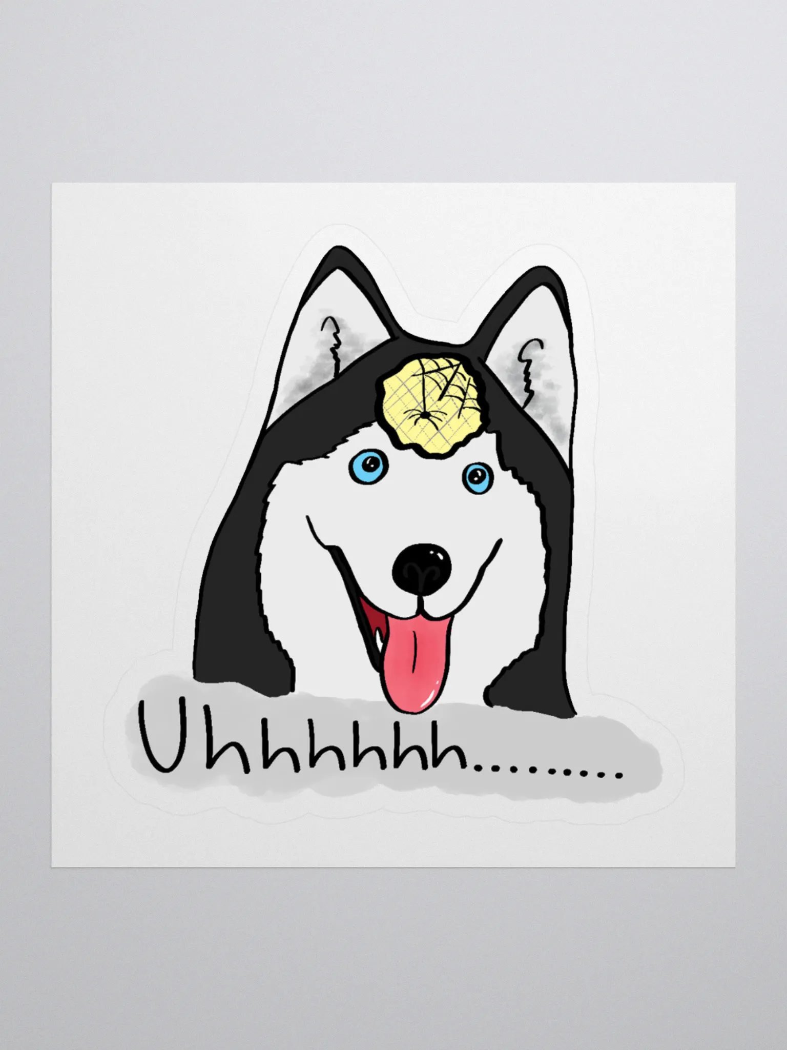 Empty-Headed Husky Kiss Cut Stickers product image (1)
