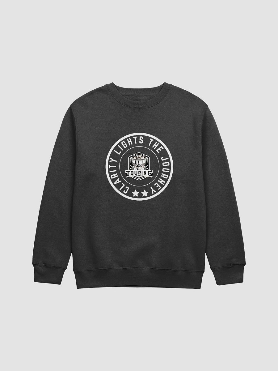 Touring Riders Motorcycle Helmet Logo Sweatshirt | clarity lights the journey product image (1)
