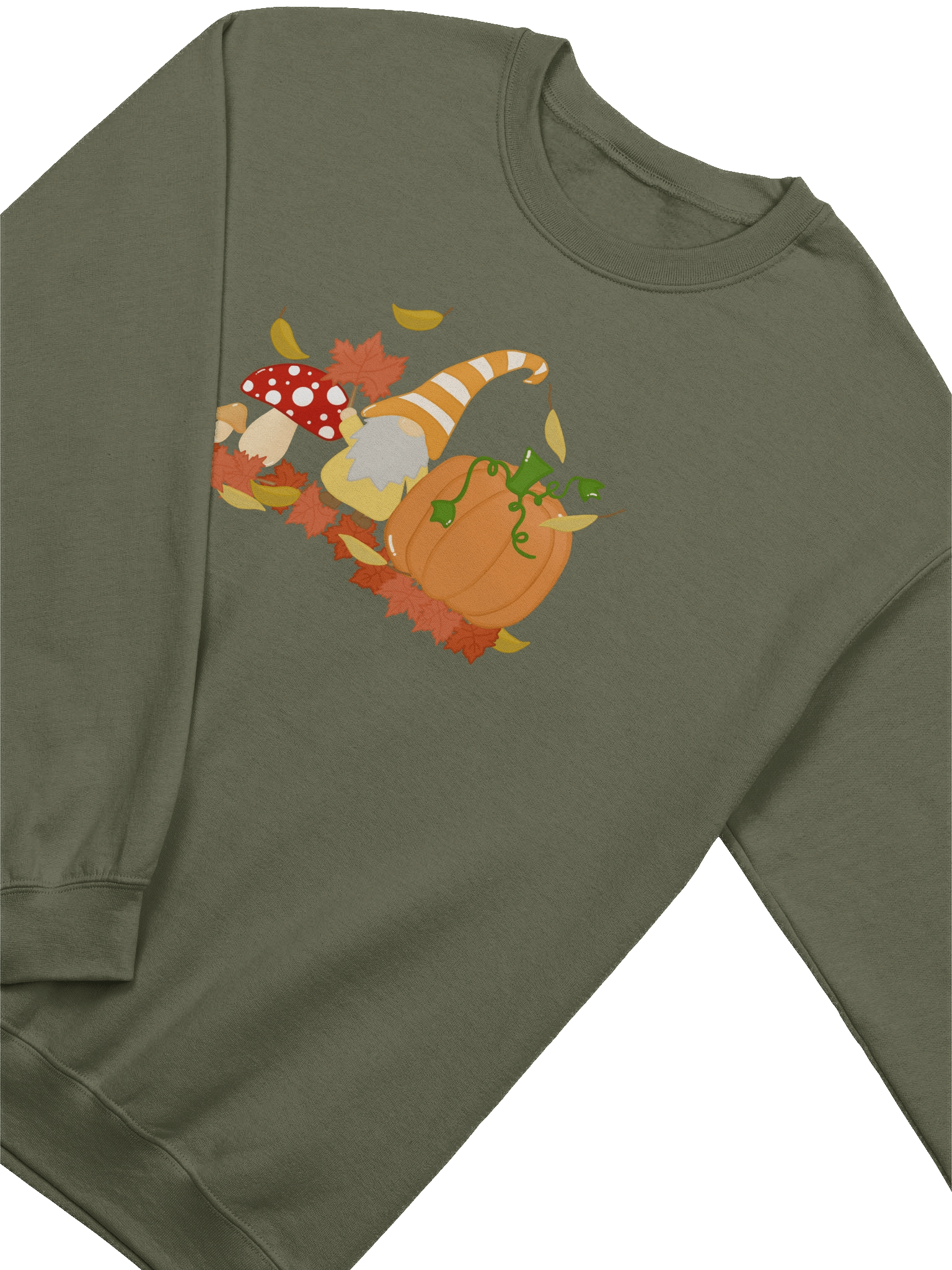 Fall with my Gnomies Design Crewneck Sweatshirt product image (4)