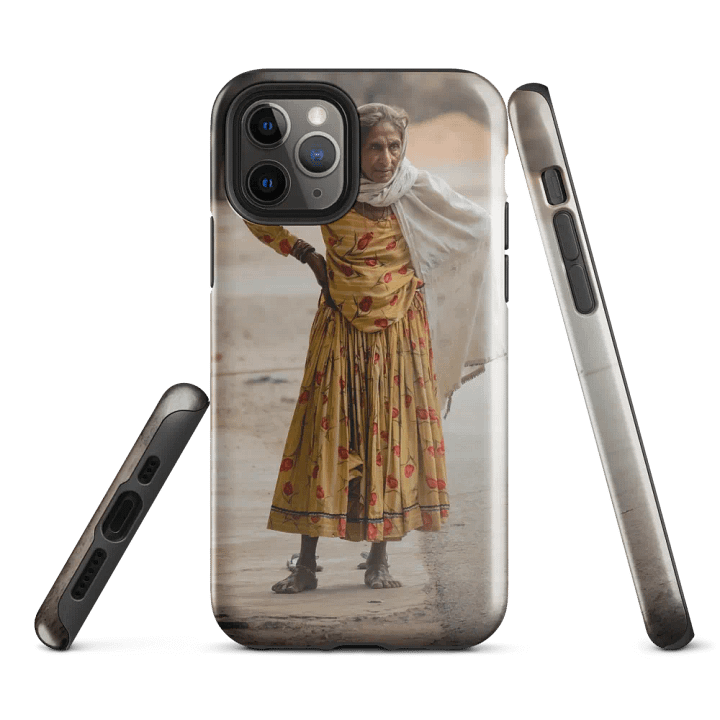 Vintage Elderly Woman in Traditional Dress Phone Case product image (2)